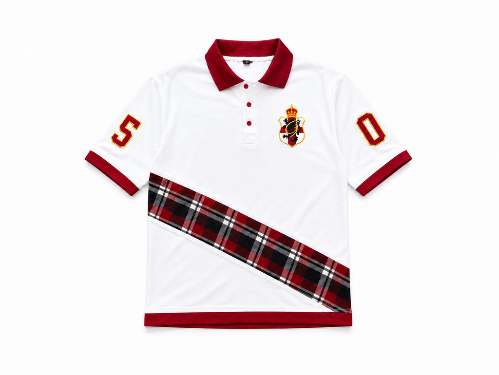 Growth Red Plaid Strike Polo