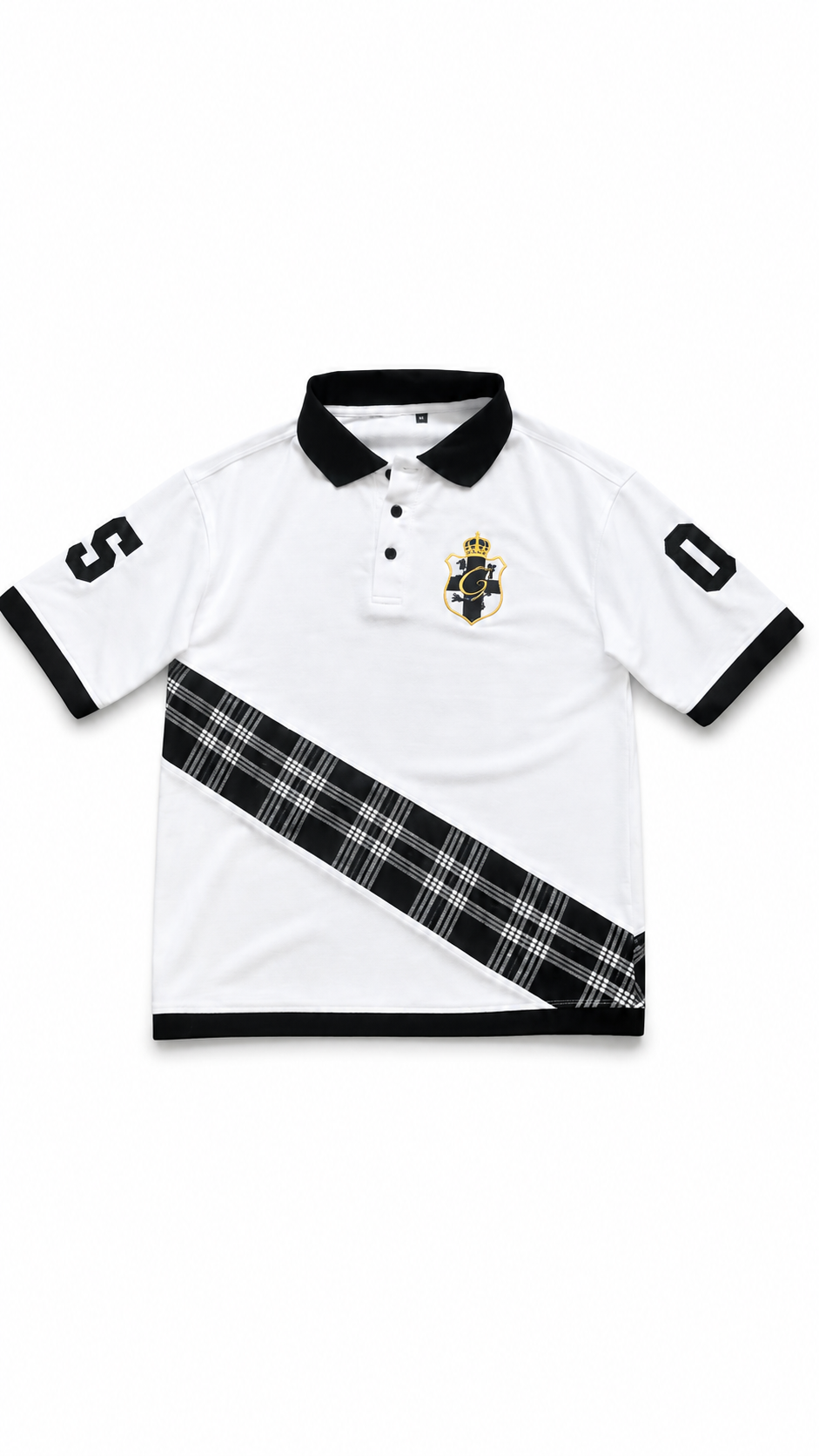 Growth Black Plaid Strike Polo
