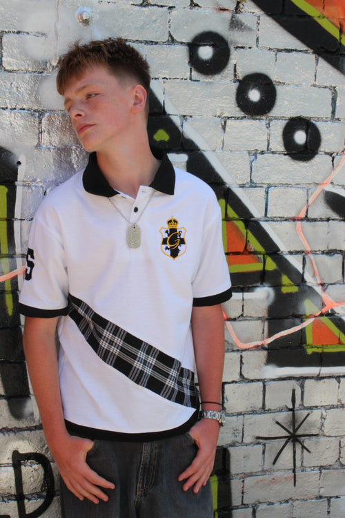 Growth Black Plaid Strike Polo